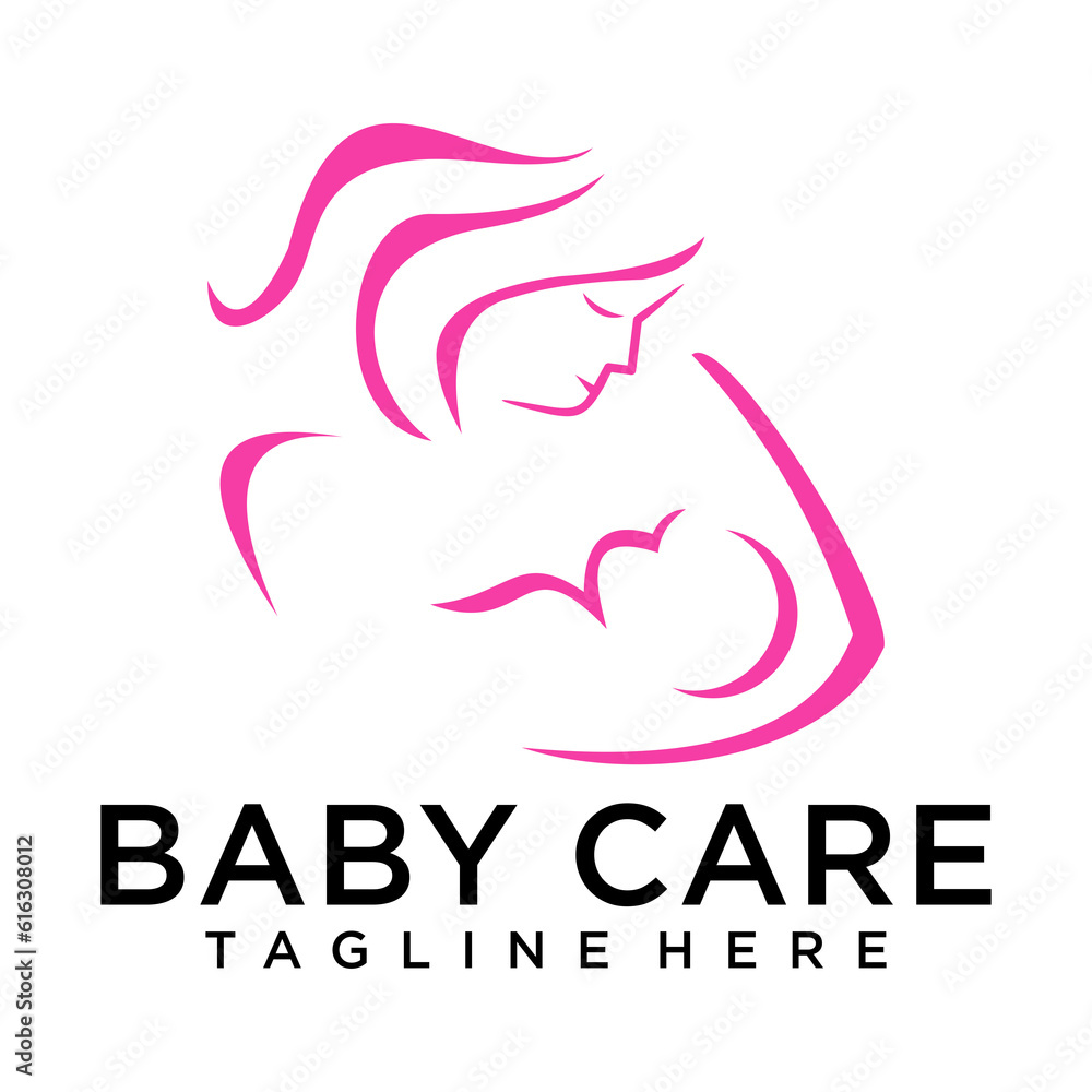 Mom And Baby Logo Icon Baby Care Design Concept Template Mother Care Logo Mom And Baby Logo Icon Baby Care Design Concept Template Mother Care Logo