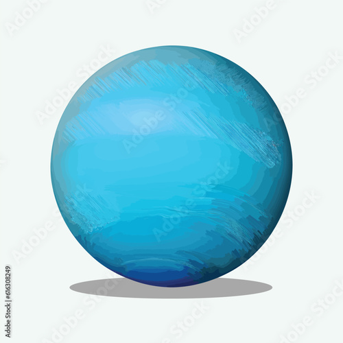 vector planet neptune cartoon style