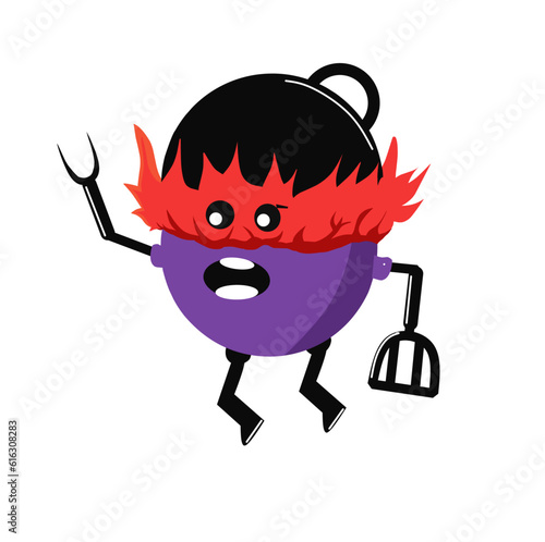 barbecue mascot character vector illustration