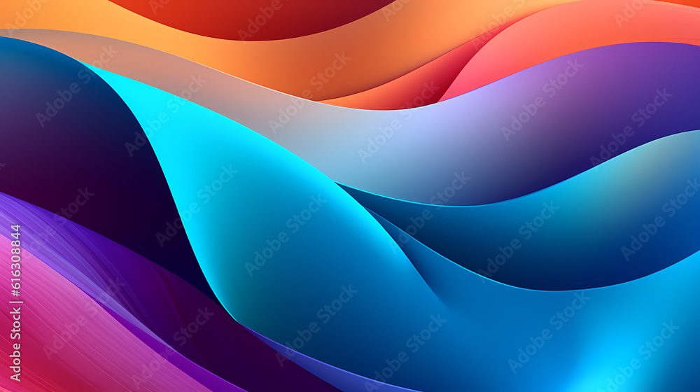 Obraz premium Abstract Colorful Background with Waves