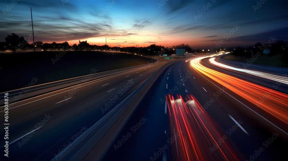 traffic on highway at night traffic on highway at night