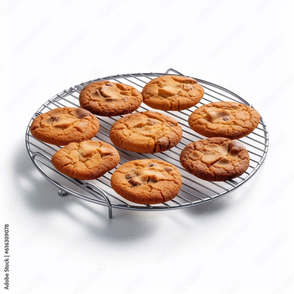 chocolate cookies isolated on the white background generative AI chocolate cookies isolated on the white background generative AI