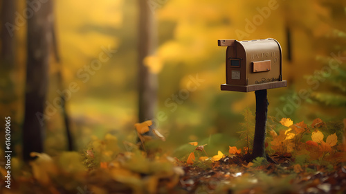 Mailbox in Autumn - Generative AI