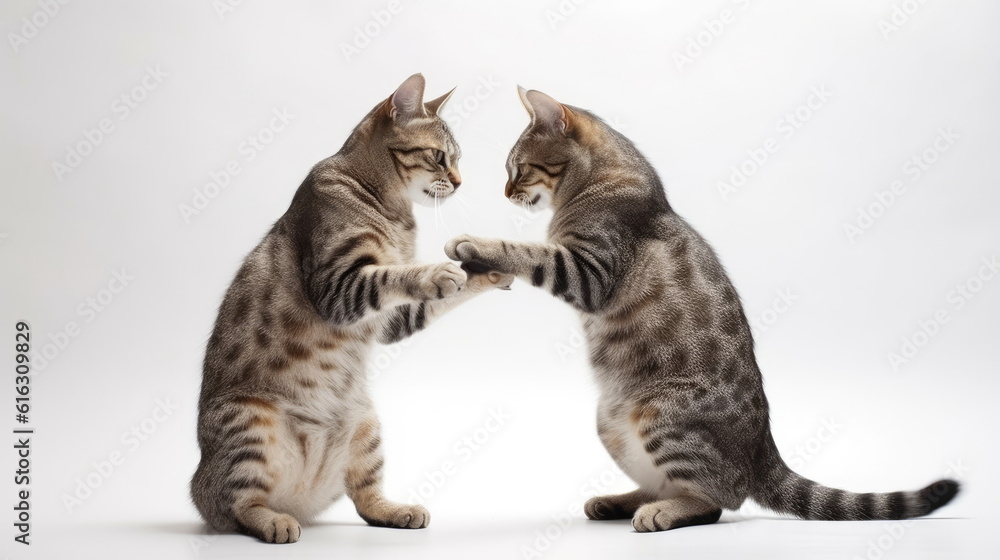 Obraz premium cute cat on white background, full body