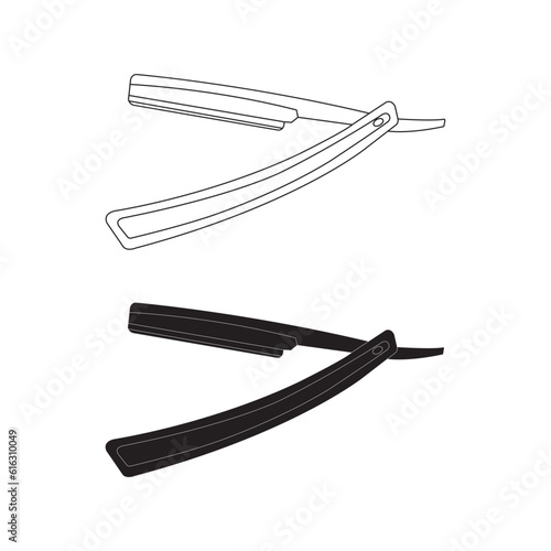 beard mustache penknife icon