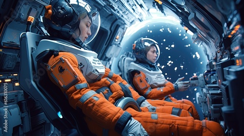 dimension chronal astronauts, digital art illustration photo