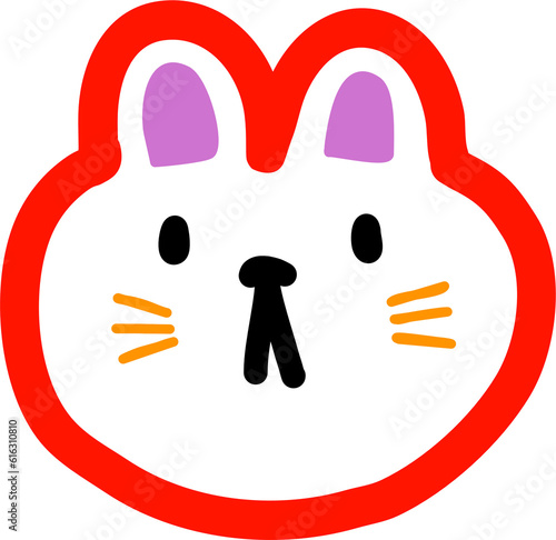 Red rabbit cartoon