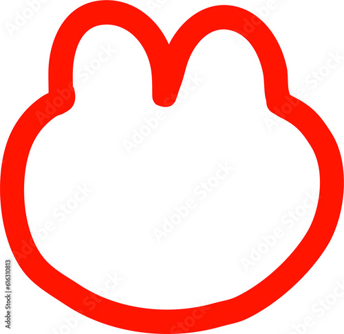 red heart shape