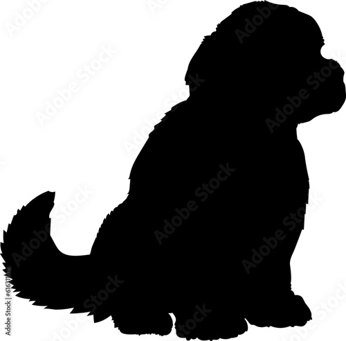  Dog is sitting Saint Bernard. Dog puppies silhouette. Baby dog silhouette Puppy breeds 