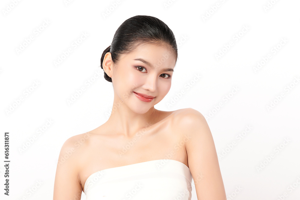 Beautiful young asian woman with clean fresh skin on white background, Face care, Facial treatment, Cosmetology, beauty and spa, Asian women portrait. Beautiful young asian woman with clean fresh skin on white background, Face care, Facial treatment, Cosmetology, beauty and spa, Asian women portrait.