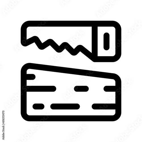 Editable wood saw, wooden plank, lumber, timber vector icon. Construction, tools, industry. Part of a big icon set family. Perfect for web and app interfaces, presentations, infographics, etc
