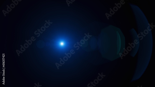 Vivid blue area with gentle gradient in center and glowing spots in various forms.