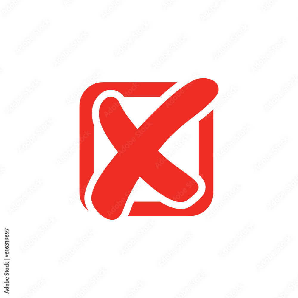 Obraz premium wrong icon vector
