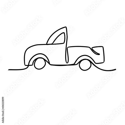 car continuous line art