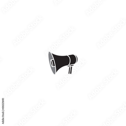 Simple black megaphone Icon Vector Logo Design Template. Vector blck icon for megaphone