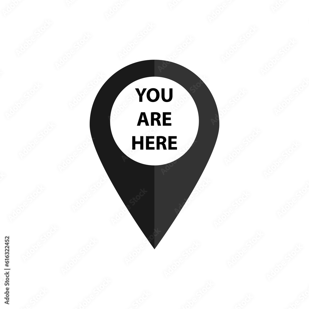 You are here sign icon. vector illustration on white background..eps You are here sign icon. vector illustration on white background..eps
