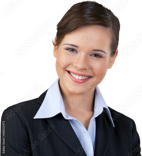 Smiling Young Businesswoman - Isolated