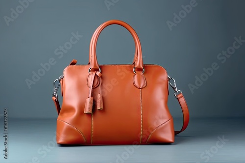 Beautiful Trendy Smooth Youth Women's Handbag In Bright Terracotta Color