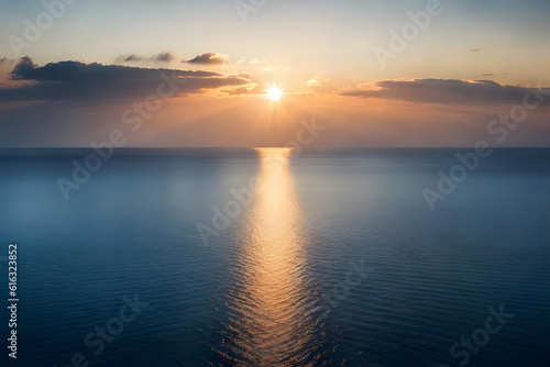 sunset over the sea