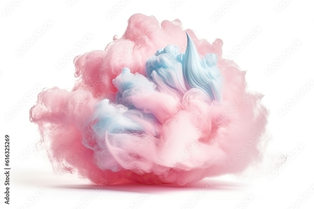 Cotton candy on white background