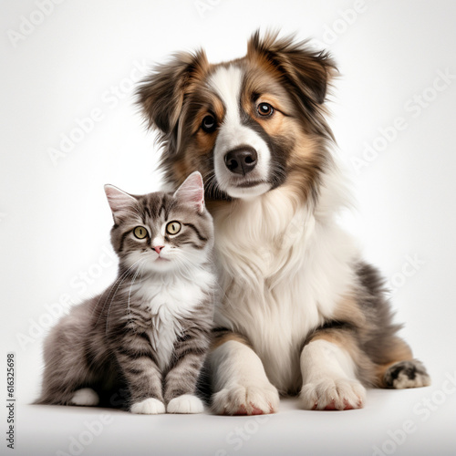 Cat and dog , Generative AI © Gustavo
