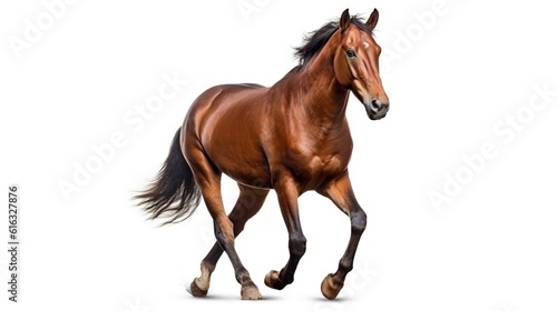 Horse photo on a white background