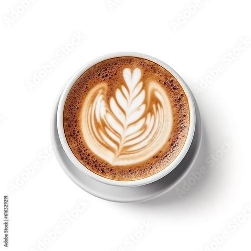 Latte isolate white background