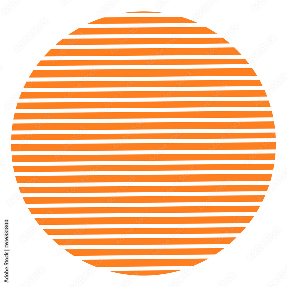 Orange Circle with Stripes Orange Circle with Stripes