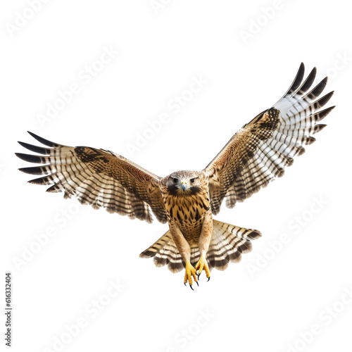 golden eagle in flight isolated