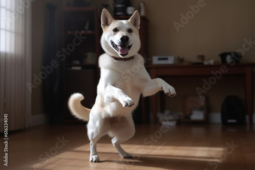 Generative AI.
a cute dog is dancing