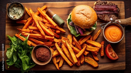 Food photography delicious burger Generative AI