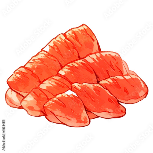 Red fish salmon for sushi