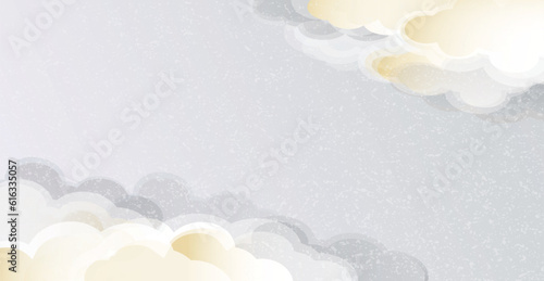 日本の伝統的、古典的な雲の模様の背景