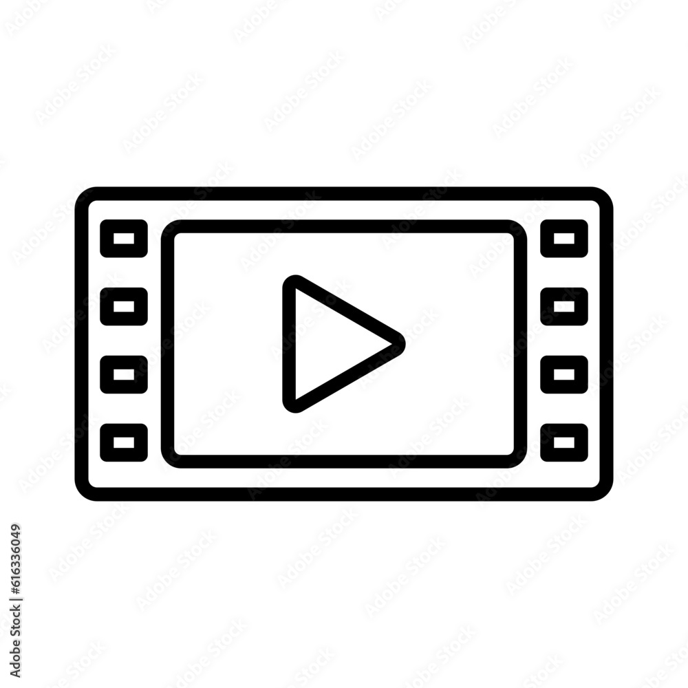 Play video icon vector design template Play video icon vector design template