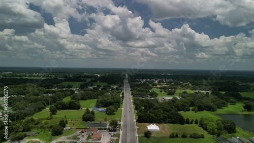 Aerial View of Bushnell Florida with Interstate I75 photo