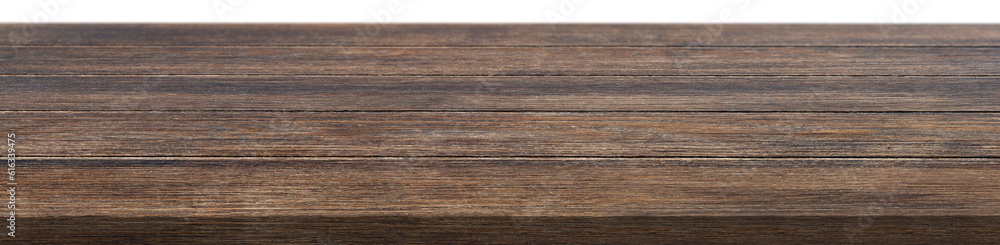 Fototapeta premium Empty brown wooden table with free space