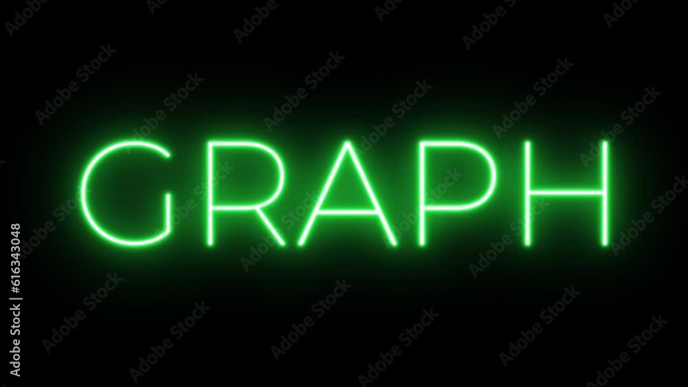 Flickering neon green glowing graph text animated black background Flickering neon green glowing graph text animated black background