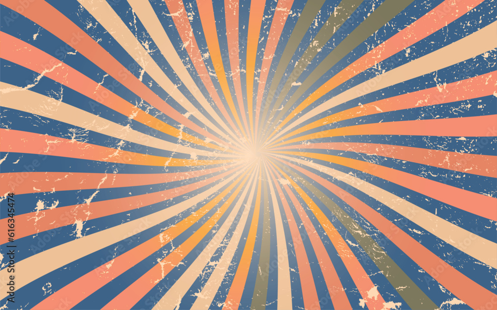 Grunge sun rays background. Abstract colorful sun rays background. Sun