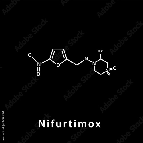 Chemical structure icon vector flat style