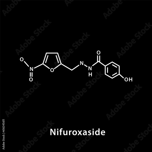 Chemical structure icon vector flat style
