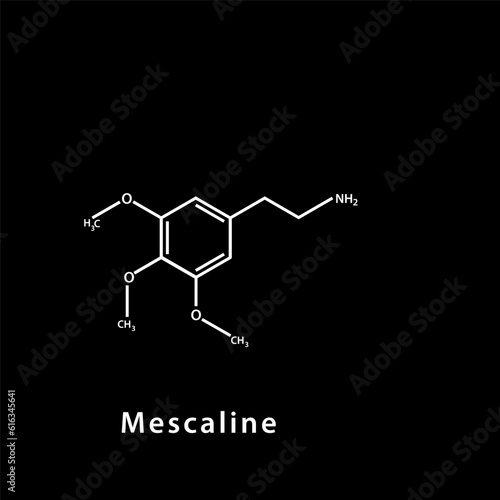 Chemical structure icon vector flat style