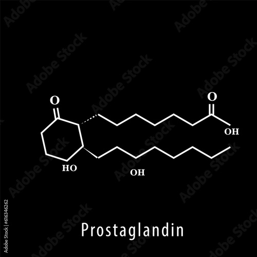 Chemical structure icon vector flat style
