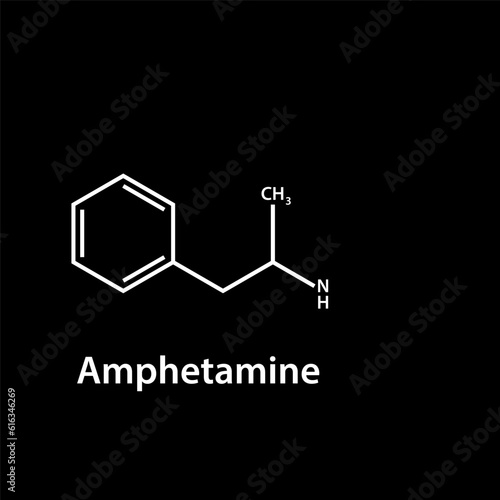 Chemical structure icon vector flat style