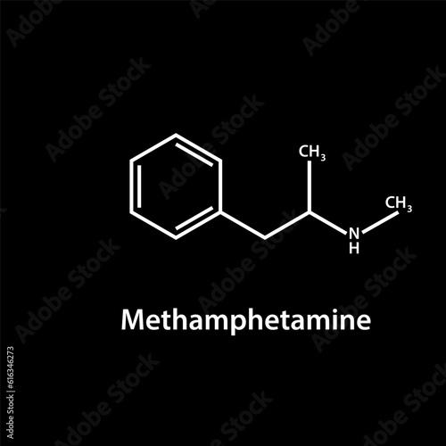 Chemical structure icon vector flat style