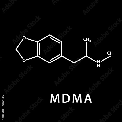 Chemical structure icon vector flat style
