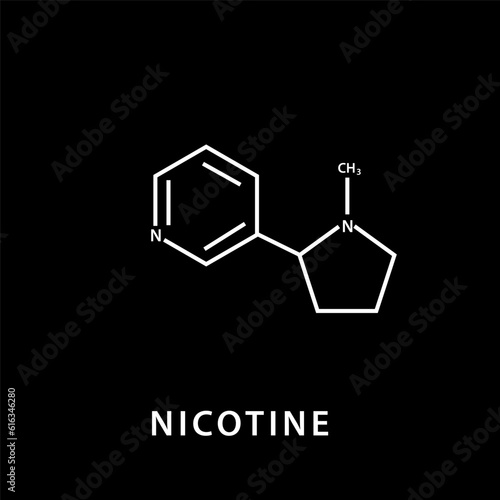 Chemical structure icon vector flat style