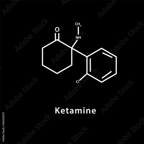 Chemical structure icon vector flat style