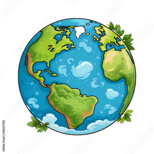 Fototapeta Naklejka Na Ścianę i Meble -  green planet earth AI Generative