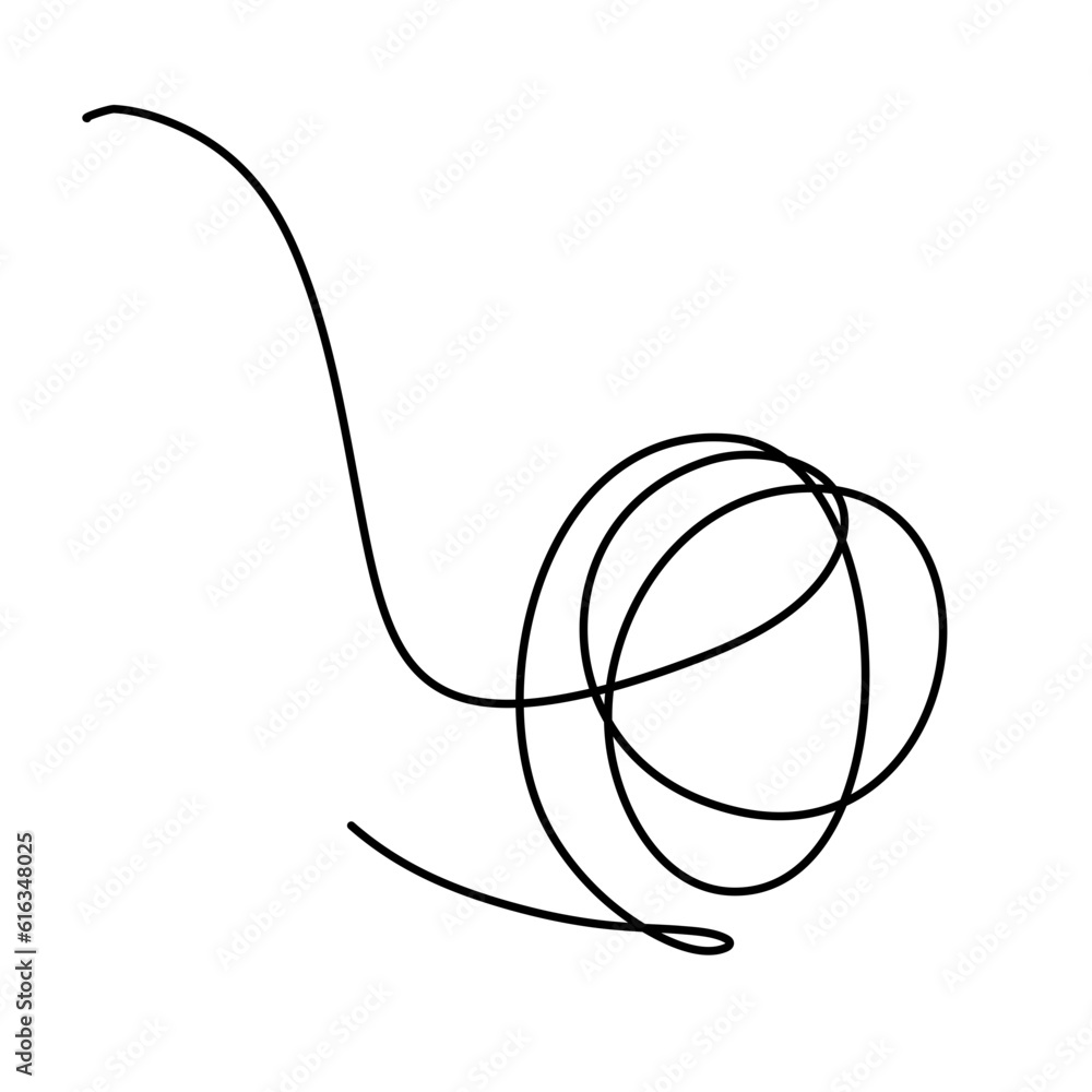 Illustration of a Black Thread Spool