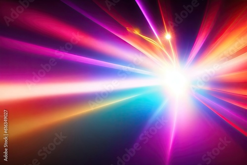 abstract colorfull design background of light with stripes of colourful rays moving  ai generative